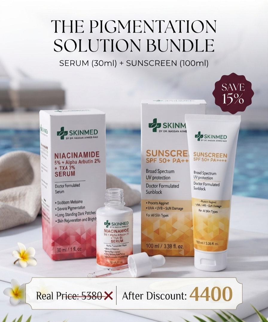 SKINMED-Pakistan's First Triple Action Melasma Treatment Serum Made Under SKINMED PHARMA.
