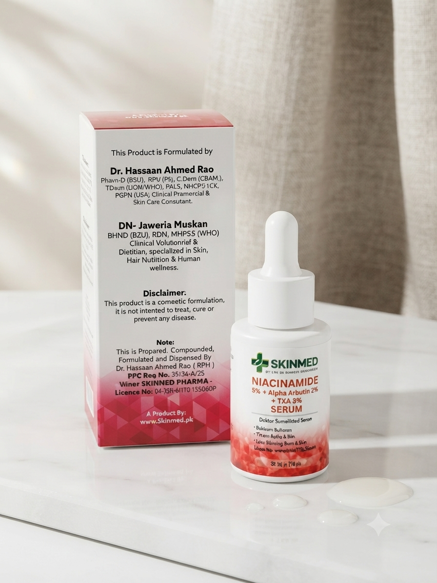 SKINMED-Pakistan's First Triple Action Melasma Treatment Serum Made Under SKINMED PHARMA.