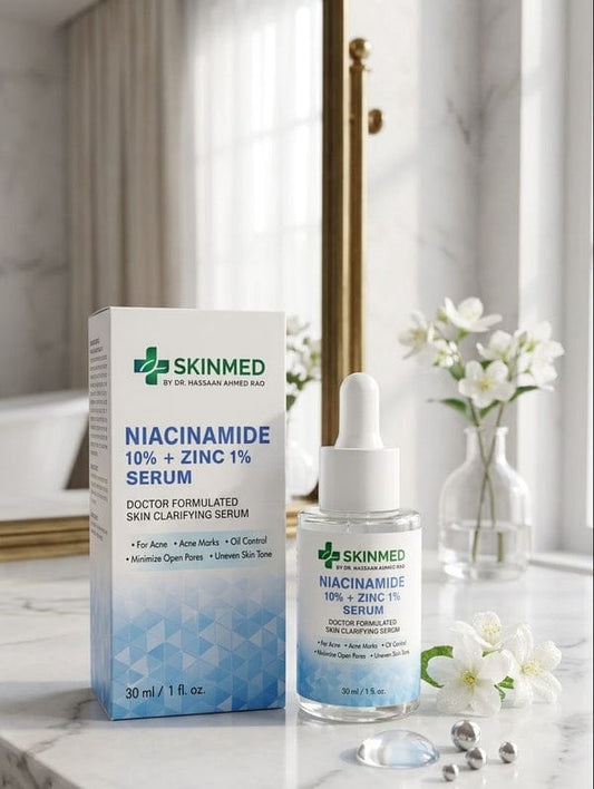 SKINMED- Pakistan's First Niacinamide + Zinc Serum Made Under SKINMED PHARMA | Oil Control, Acne Care & Pore Refining Formula