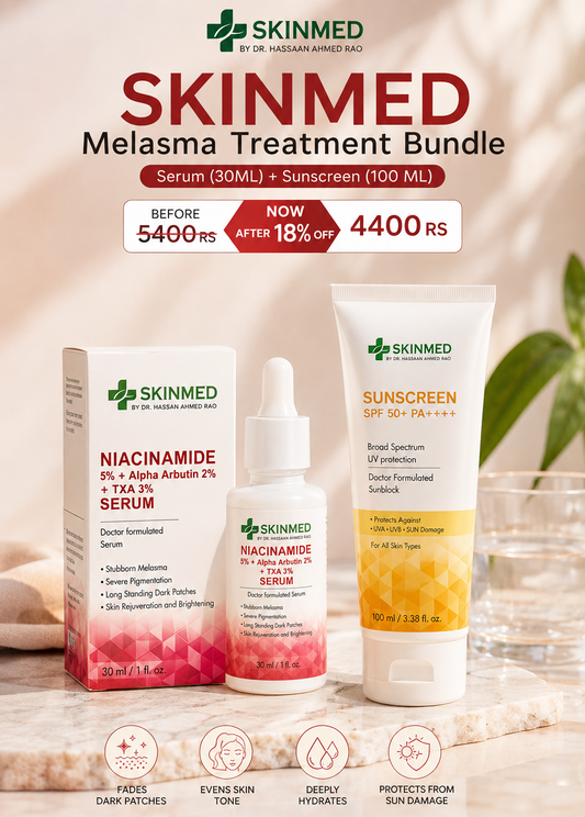 SKINMED Melasma Bundle ( 18 % Off ) Made Under SKINMED PHARMA | For All Types of Stubborn, Long Standing, Treatment Resistant Pigmentation & Melasma , Skin Rejuvenation & Wrinkling - COD & Free Delivery 🚚